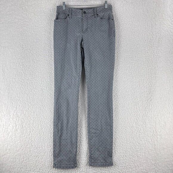 Chico's Denim - Chico's Gray‎ Polka Dot Denim Skinny Jeans Womens Mid-Rise Casual Size XS